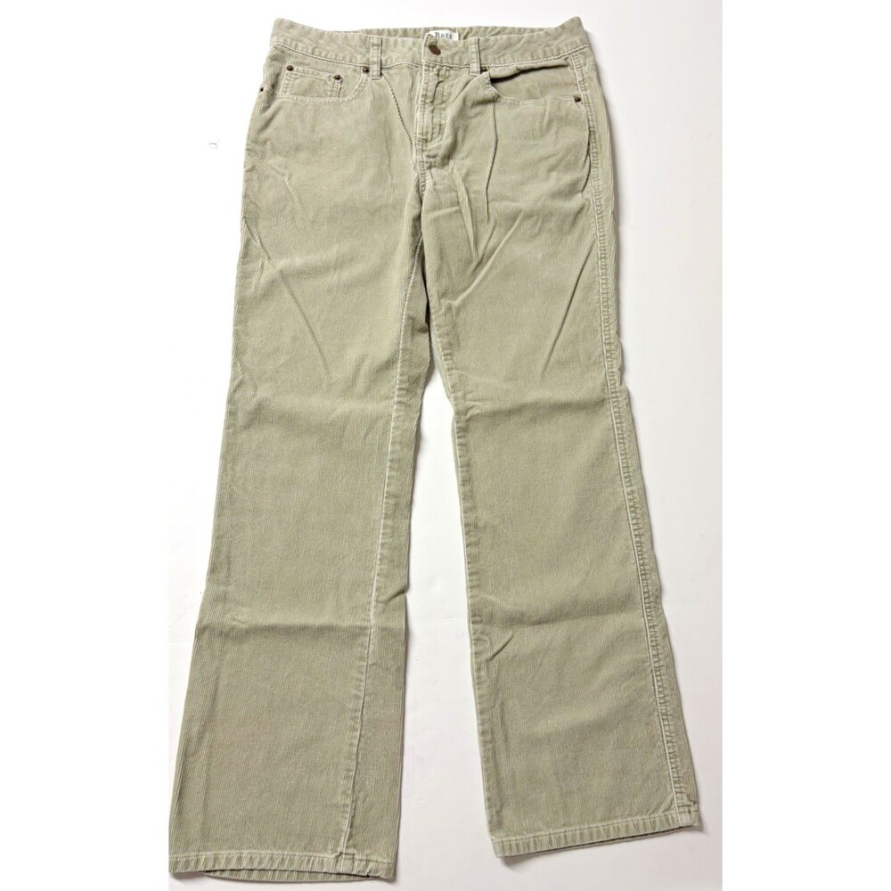 BASS Corduroy Pants Women's Size 10 Pale Green Straight Leg Cotton